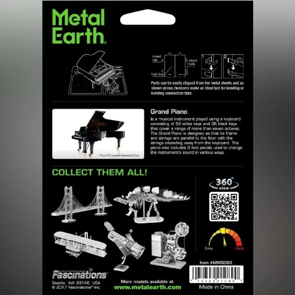 Metal Earth | Grand Piano 3D Steel Model Kit Fascinations
